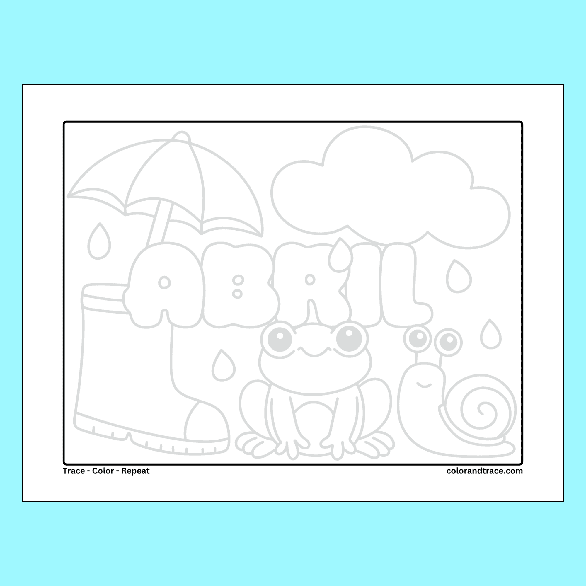 abril tracing page for spanish class and spanish immersion for kids to learn the months of the year.