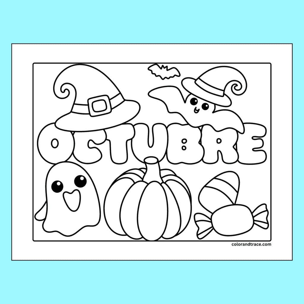Free Verano Coloring Page: Spanish Printable - Color and Trace