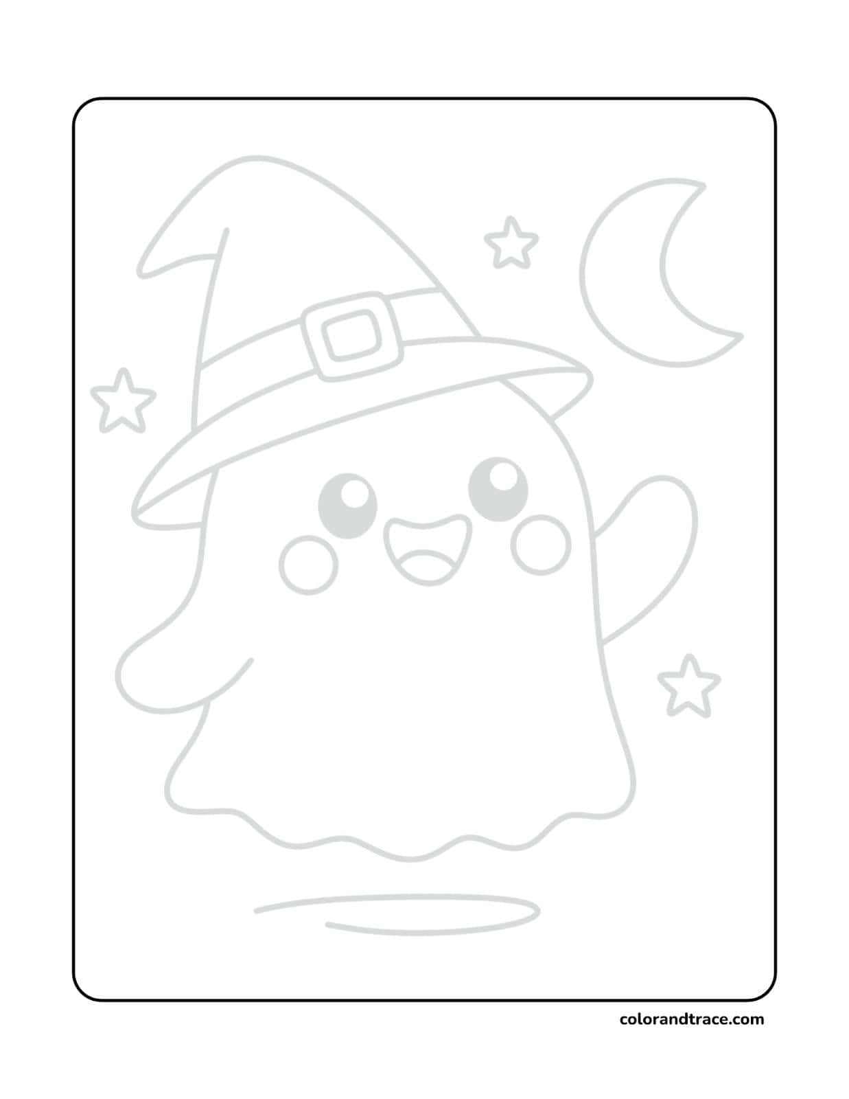 Preview of the printable tracing page for kids to color and trace