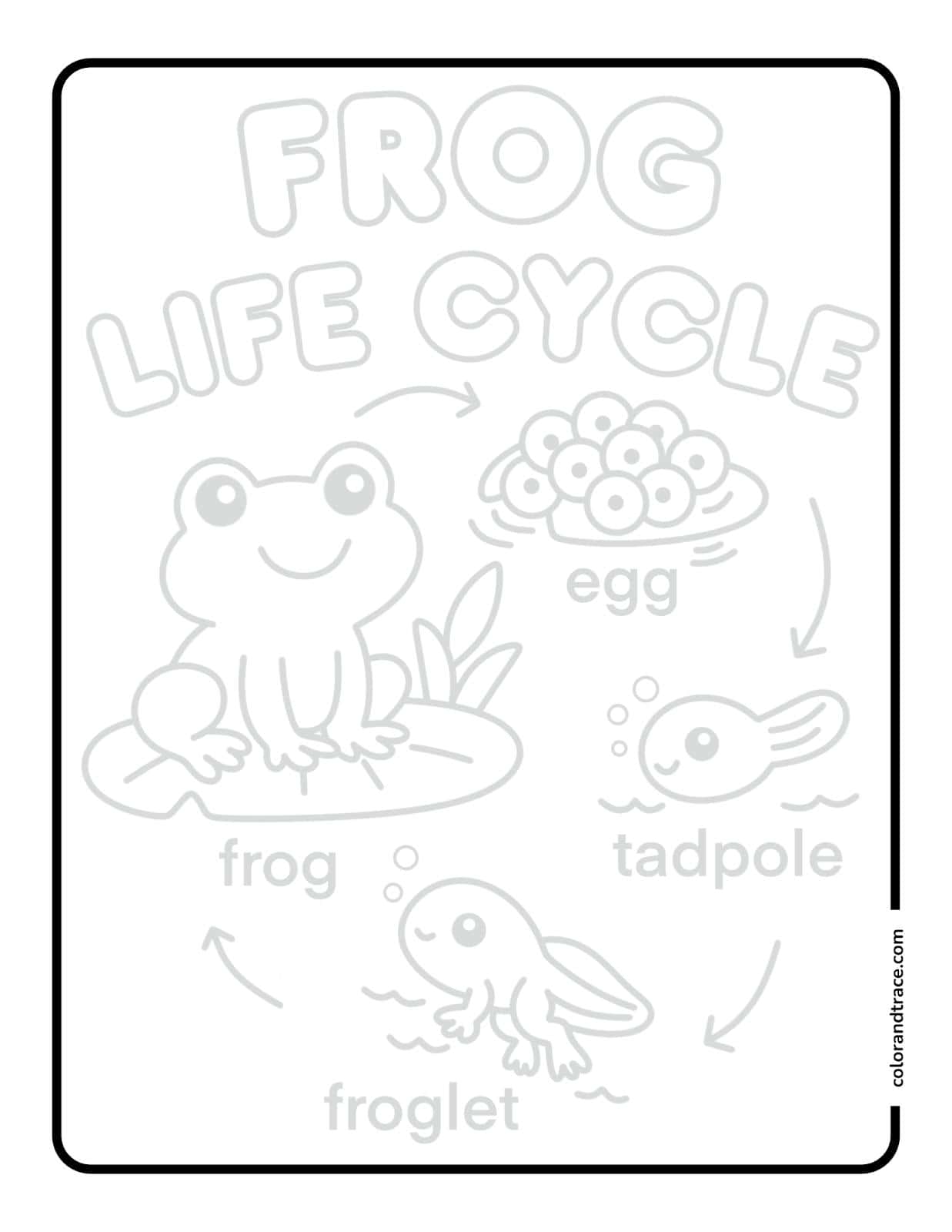 Black-and-white tracing page titled 